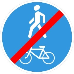 4.6.2 Piyoda va velosipedlar birgalikda harakatlanish yo'li oxiri